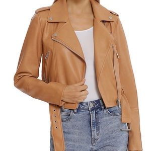 Bagatelle Faux Leather Belted Jacket
